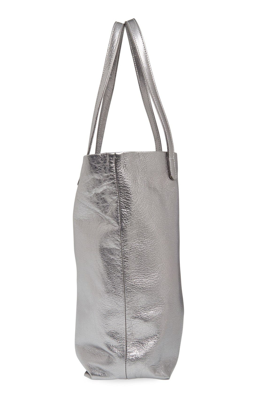 'Basic' Leather Tote, Alternate, color, MINERAL