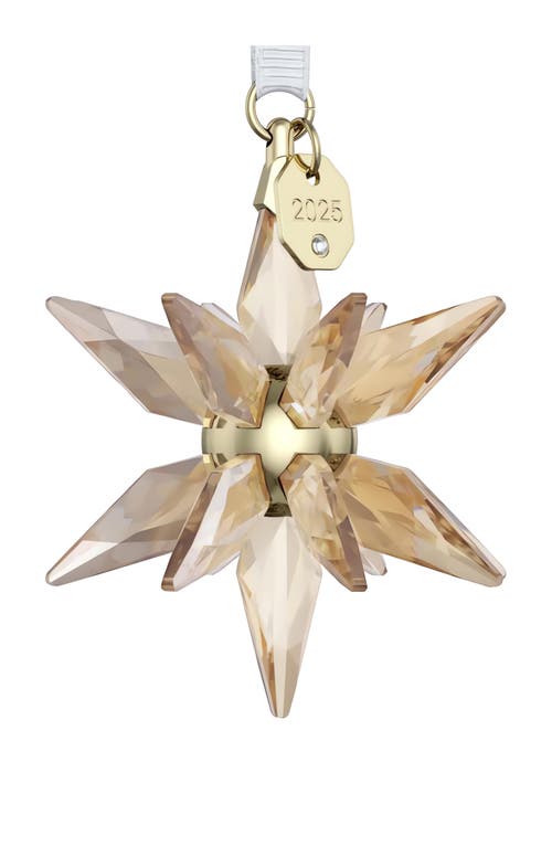 Swarovski 2025 Annual Edition 3d Festive 3d Crystal Snowflake Ornament In Brown