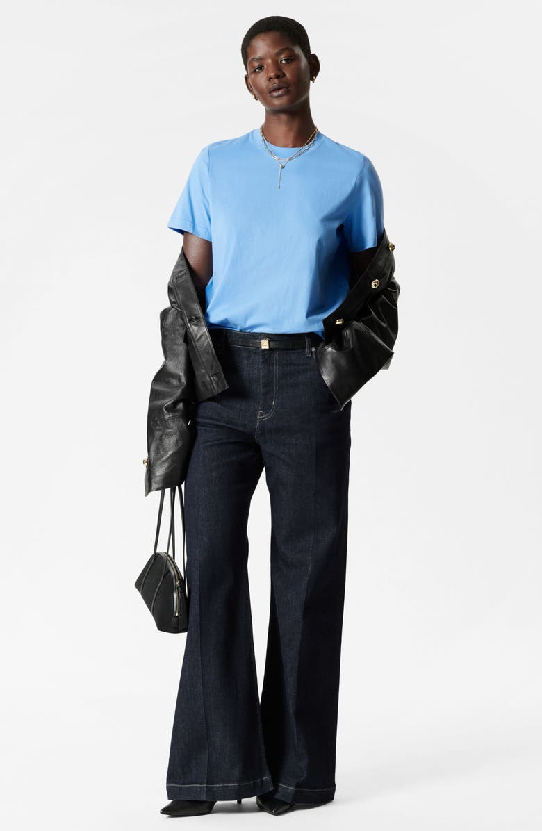 & Other Stories Crewneck Organic Cotton T-Shirt, Alternate, color, New Blue Medium