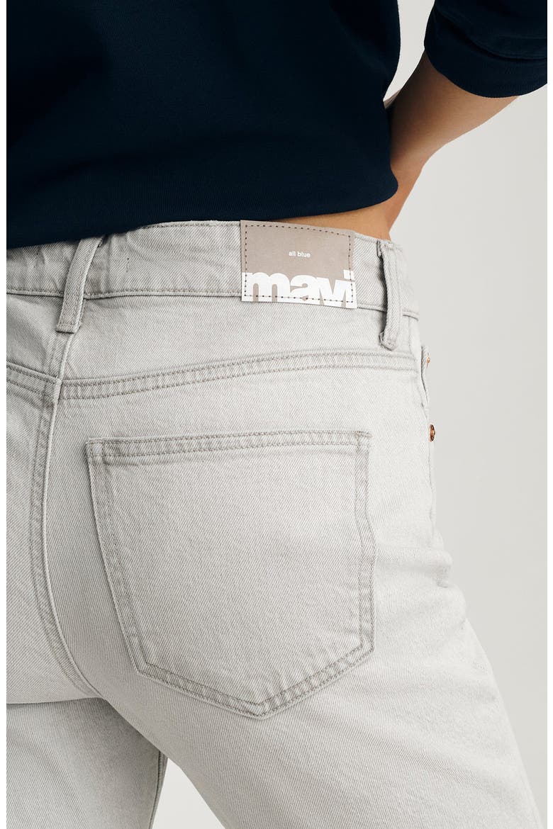 New York Raw Hem High Waist Ankle Straight Leg Jeans, Alternate, color, ICE GREY CLASSIC BLUE