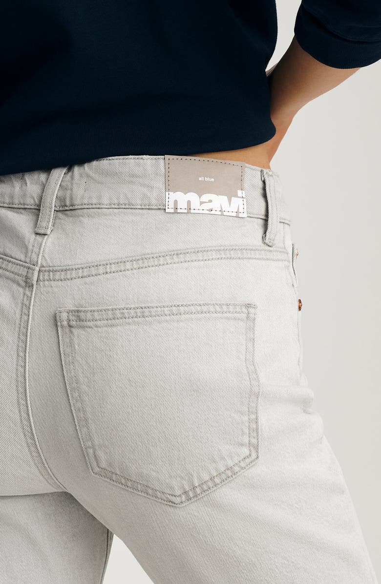 Mavi Jeans New York Raw Hem High Waist Ankle Straight Leg Jeans, Alternate, color,