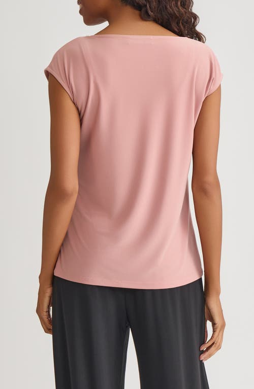 Kasper Beaded Neck Top In Pink