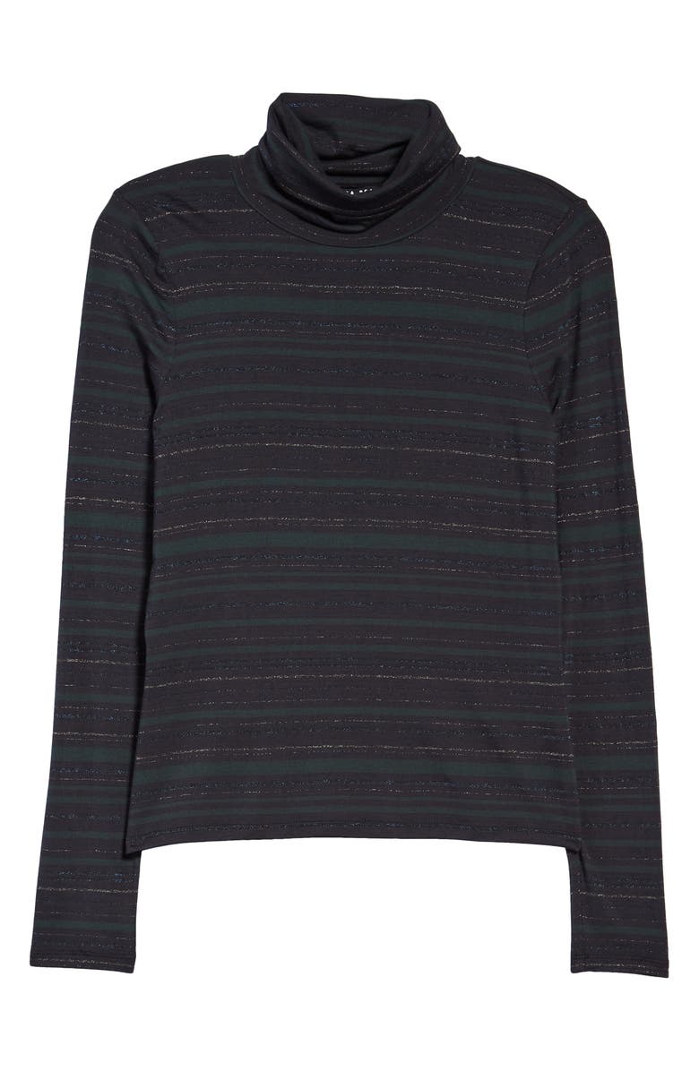 Veronica Beard Audrey Stripe Turtleneck Top, Alternate, color,