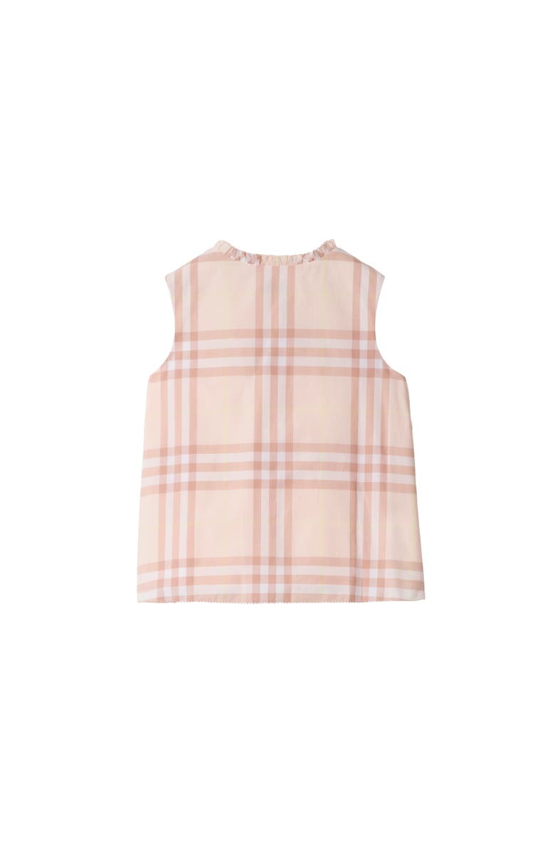 Burberry Check Cotton Poplin Top, Alternate, color, Shell