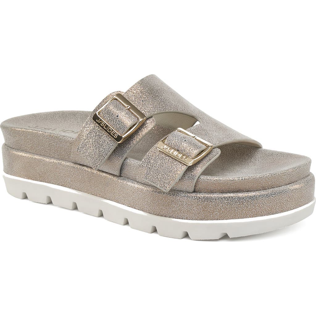 JSlides Footwear Bianca Sandal in Bronze Metallic  product