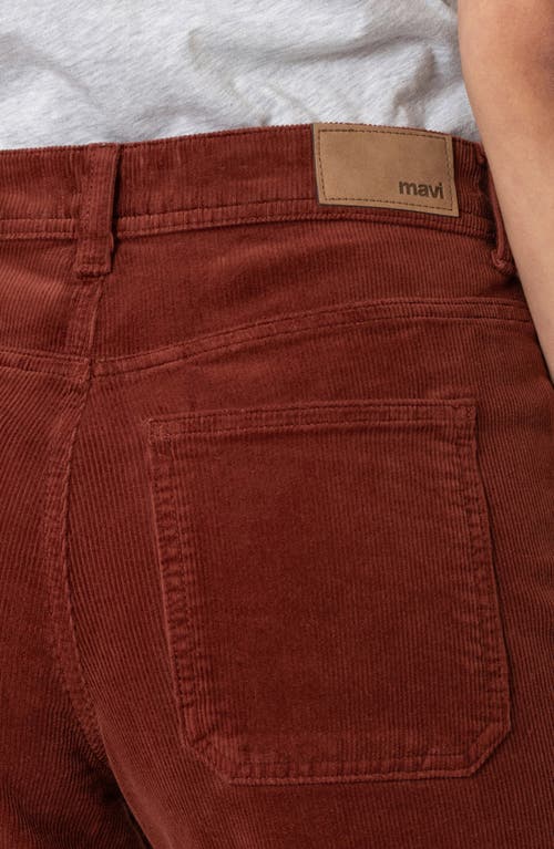 Mavi Jeans Paloma Marine Patch Pocket High Waist Wide Leg Corduroy Pants In Brown