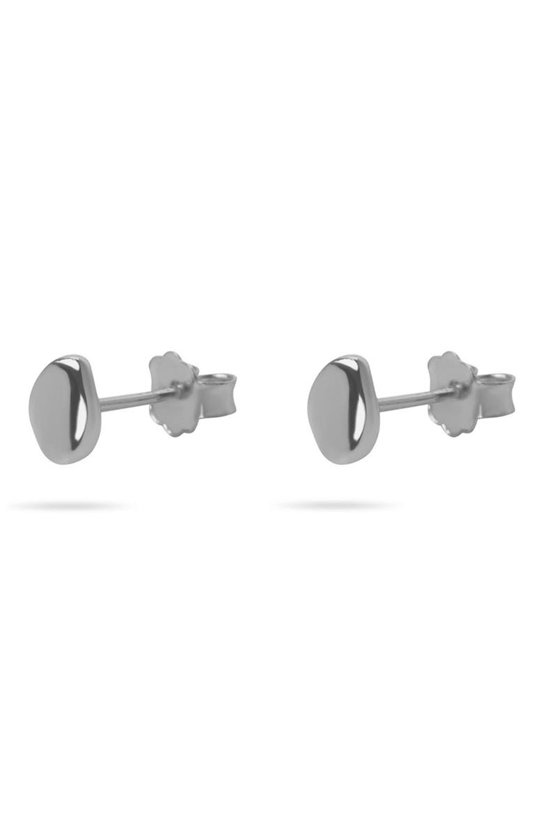Mini Organic Stud Earrings, Main, color, SILVER