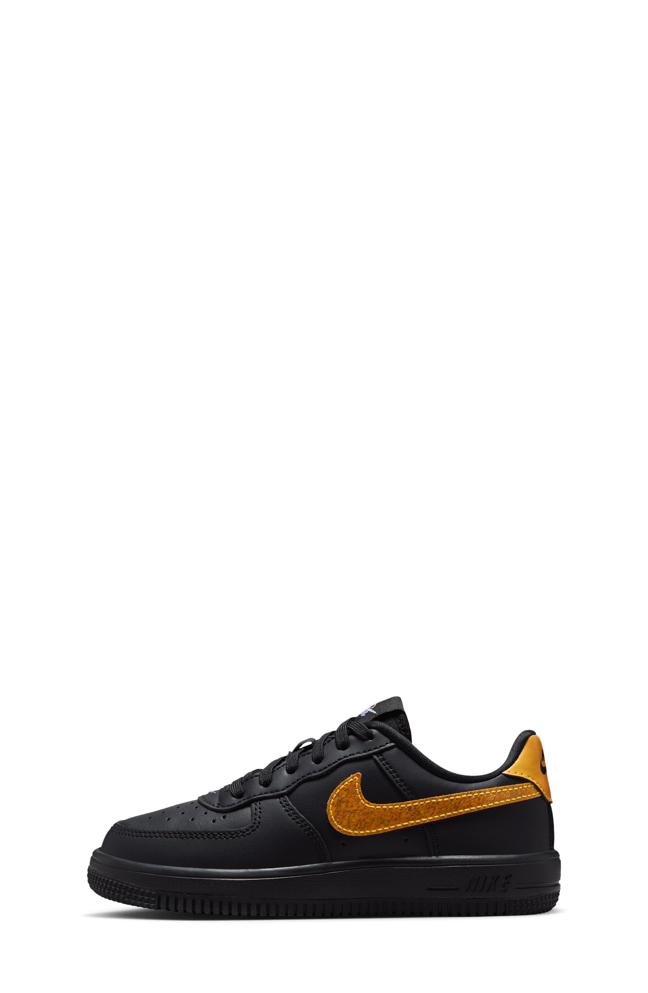 Kids' Force 1 Low Basketball Sneaker, Alternate, color, BLACK/ ORANGE/ RED/ GRAPE