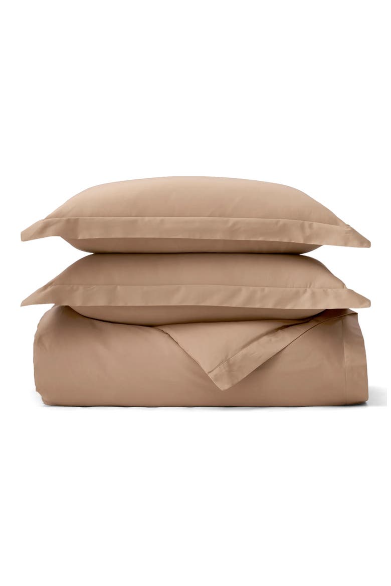 Signature Hemmed Duvet Set, Main, color, CAMEL