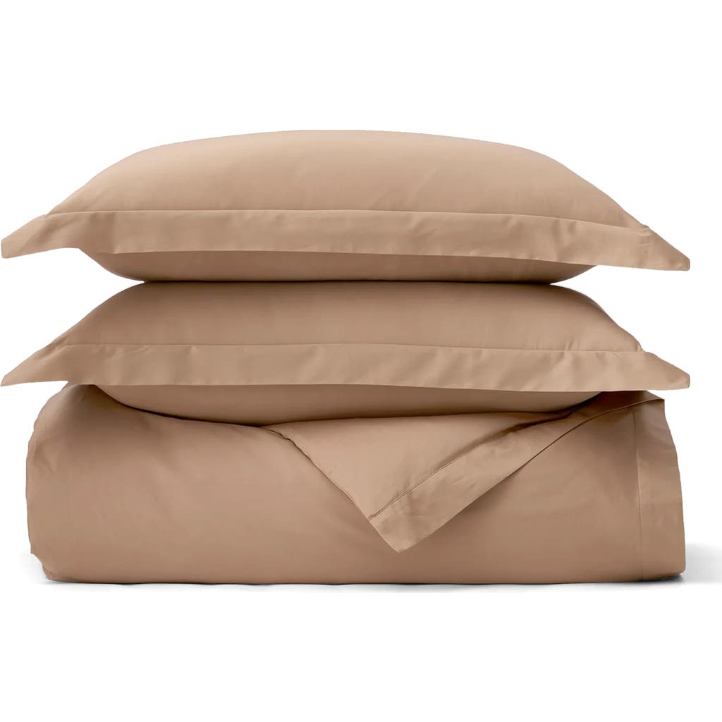 Boll & Branch Signature Hemmed Duvet Set In Brown