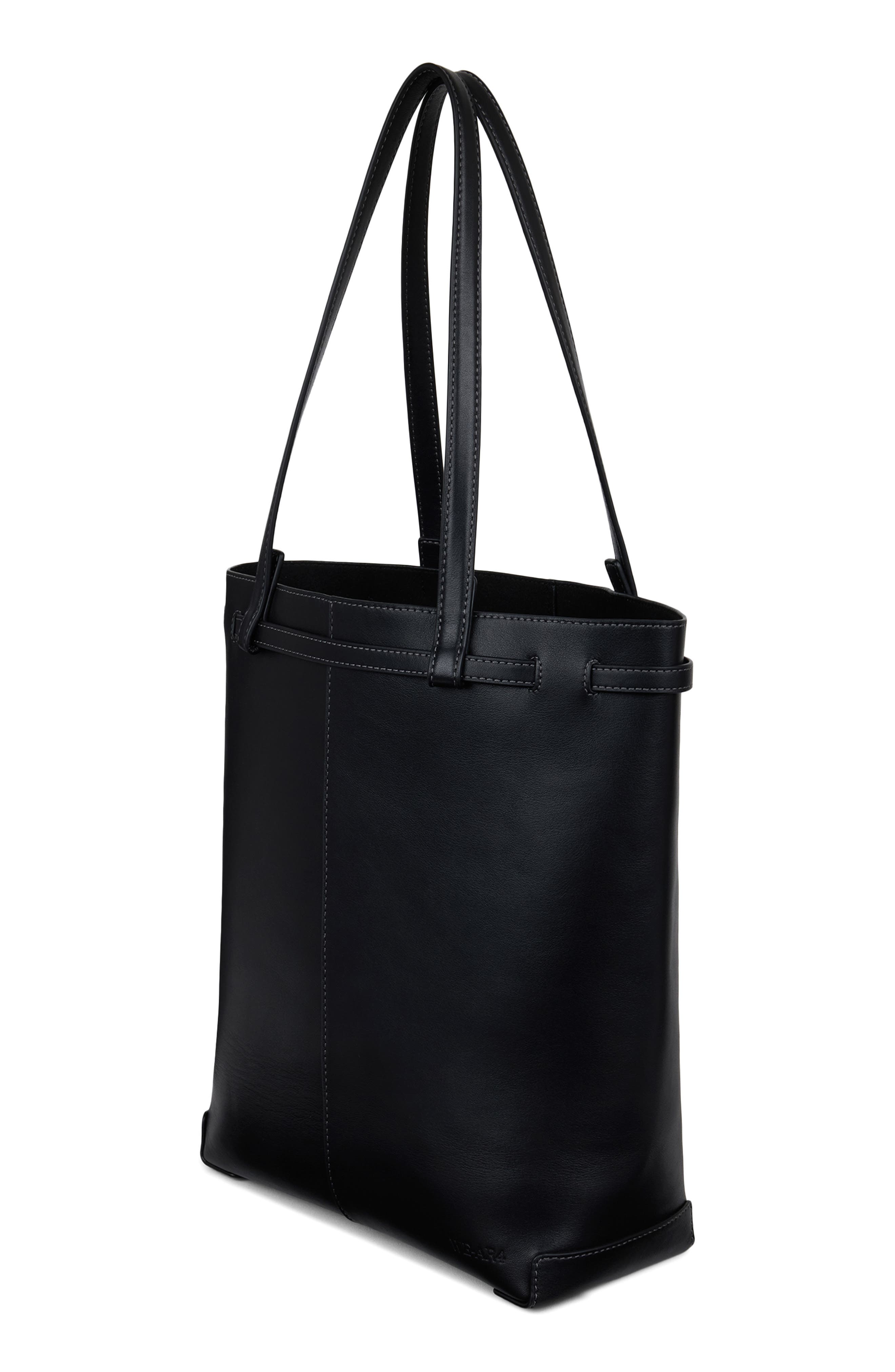 WE-AR4 The Roxie Leather Tote, Alternate, color, Black