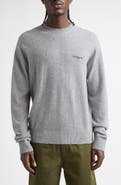 Givenchy Logo Embroidered Wool & Cashmere Crewneck Sweater