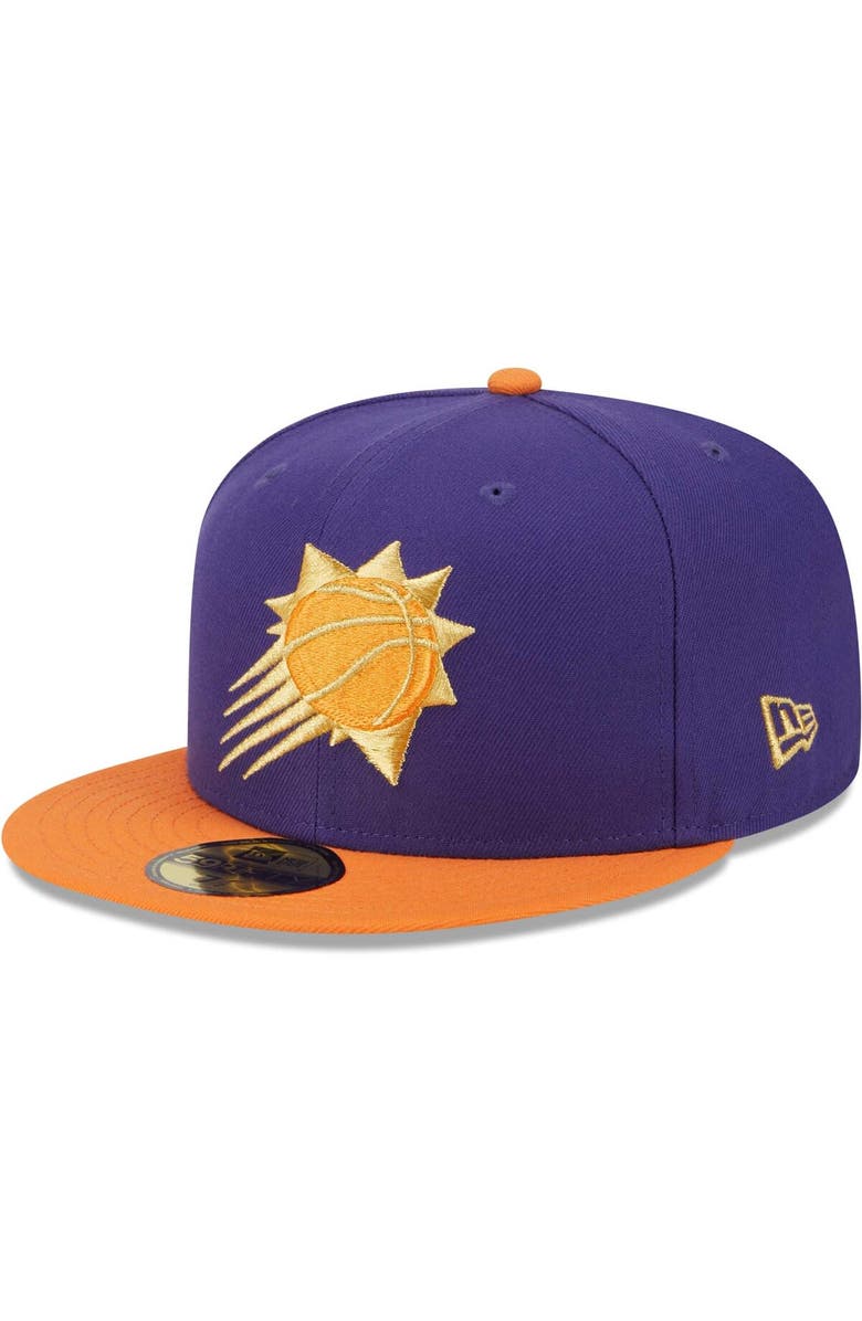 New Era Men's New Era Purple/Orange Phoenix Suns Gameday Gold Pop Stars 59FIFTY Fitted Hat, Alternate, color, Purple