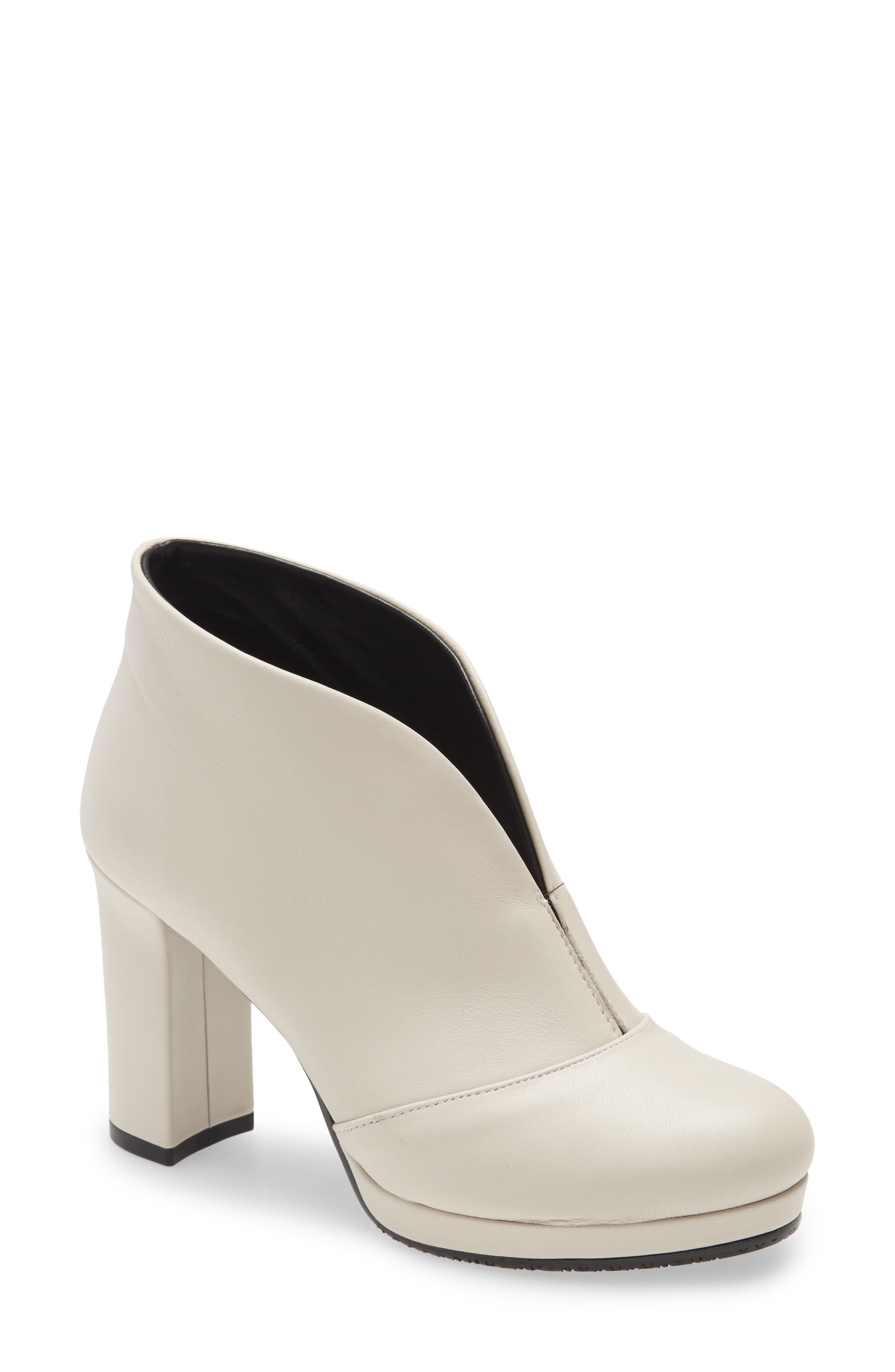 Noble Bootie, Main, color, WHITE LEATHER