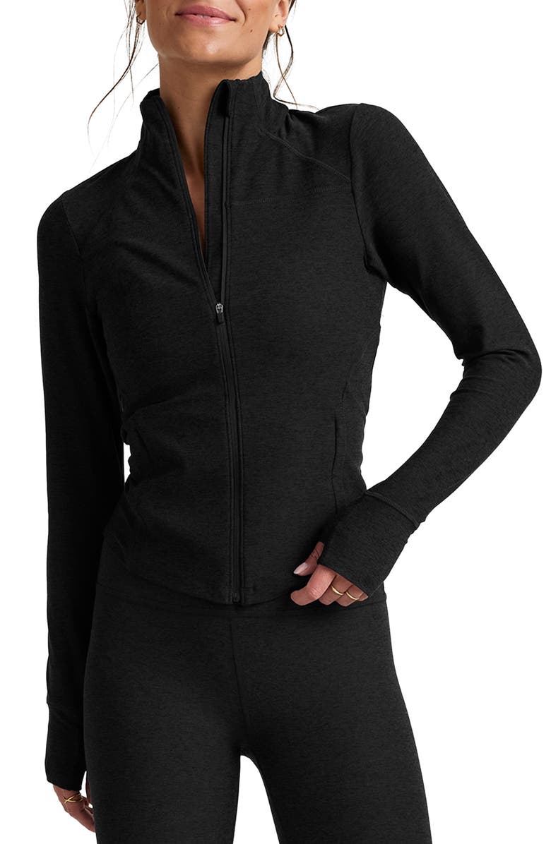 Beyond Yoga Space Dye Trails Active Jacket, Main, color, Darkest Night