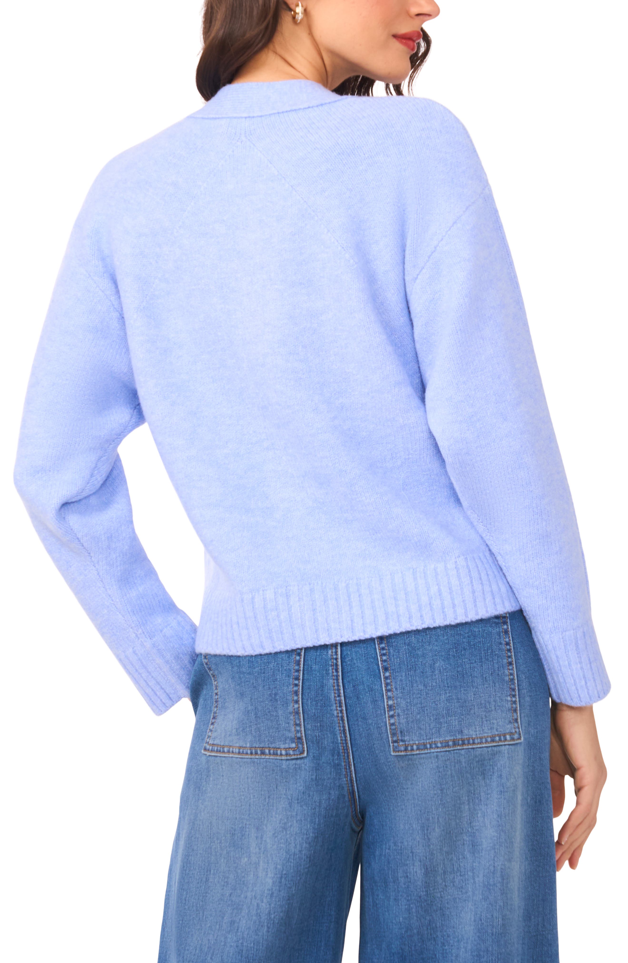 V-Neck Crop Cardigan - image 4