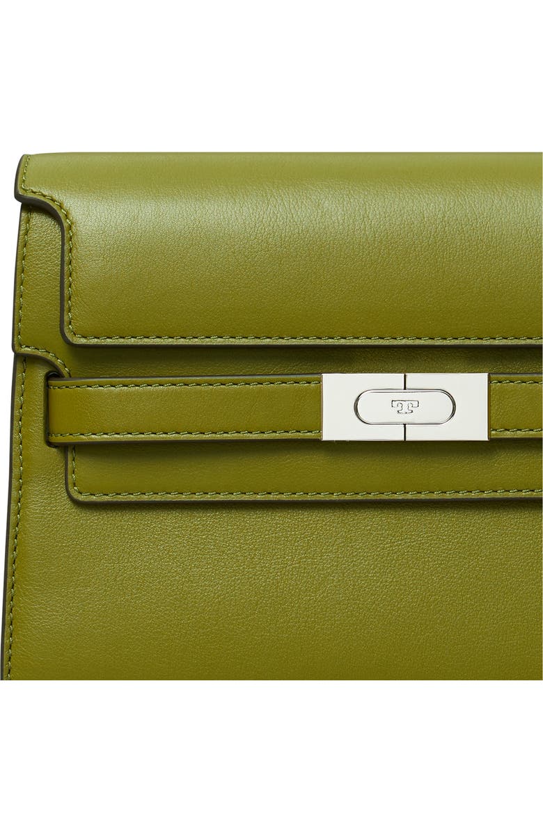 Tory Burch Lee Radziwill Leather Shoulder Bag, Alternate, color, Matcha Green