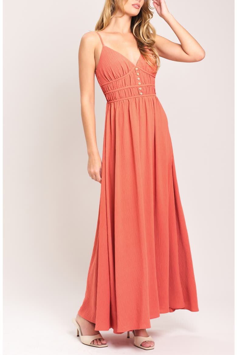 Maxi Dress, Alternate, color, CORAL PINK
