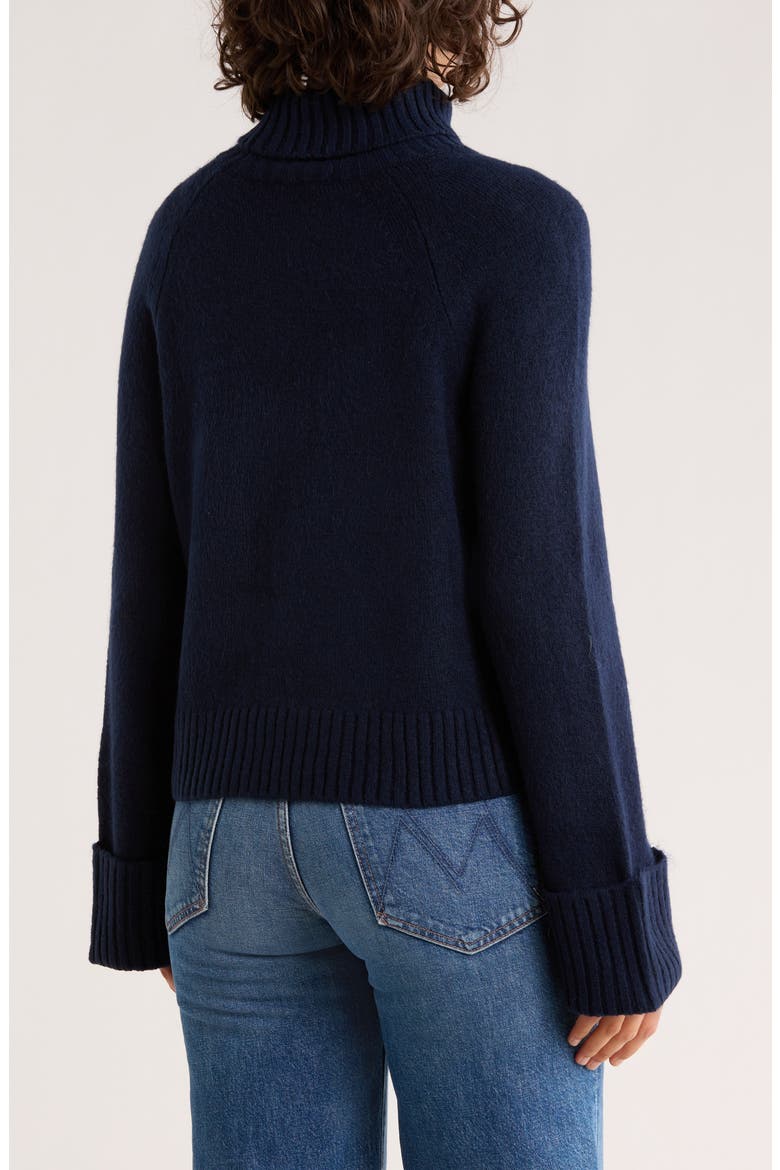 Turtleneck Cuff Sweater, Alternate, color, CLASSIC NAVY