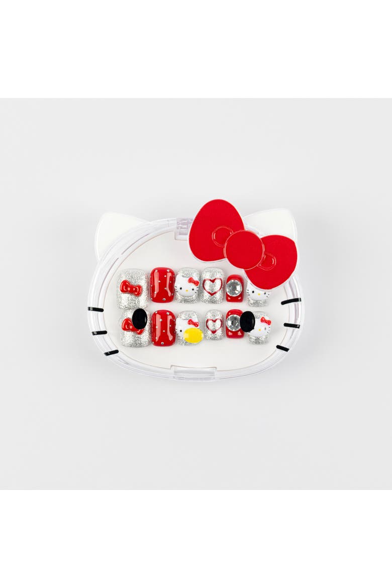 Hello Kitty 3D - Short Round Press-On Nails, Alternate, color, Multicolor