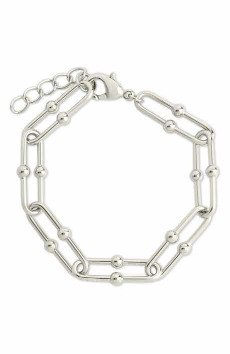 Sterling Forever Joana Stirrup Link Chain Bracelet
