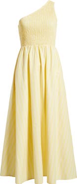FRNCH Selkie One-Shoulder Organic Cotton Fit & Flare Dress