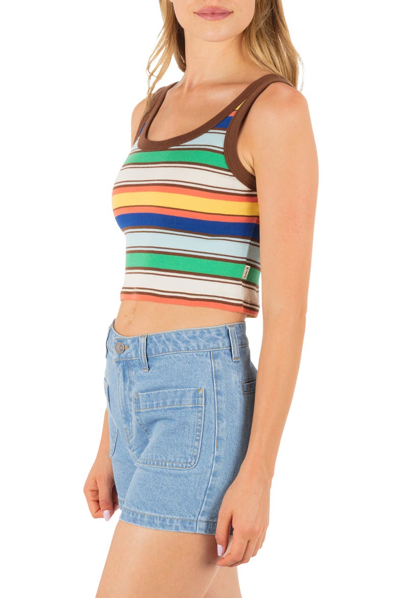 Haze Stripe Crop Tank, Alternate, color, CHOCOLATE