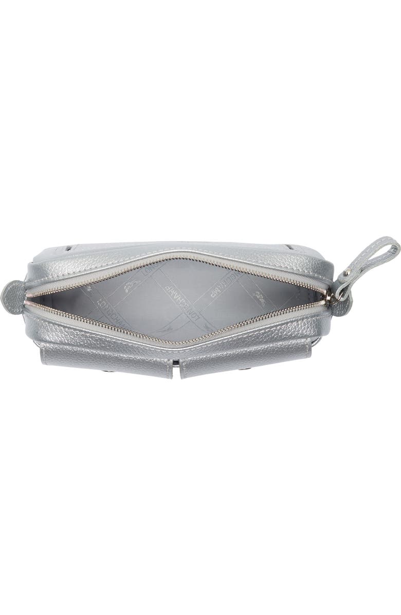 Longchamp Wide Cosmetic Case, Alternate, color, Silver