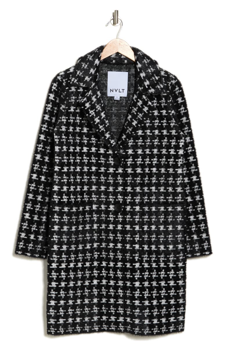 NVLT Houndstooth Sweater Coat, Alternate, color,