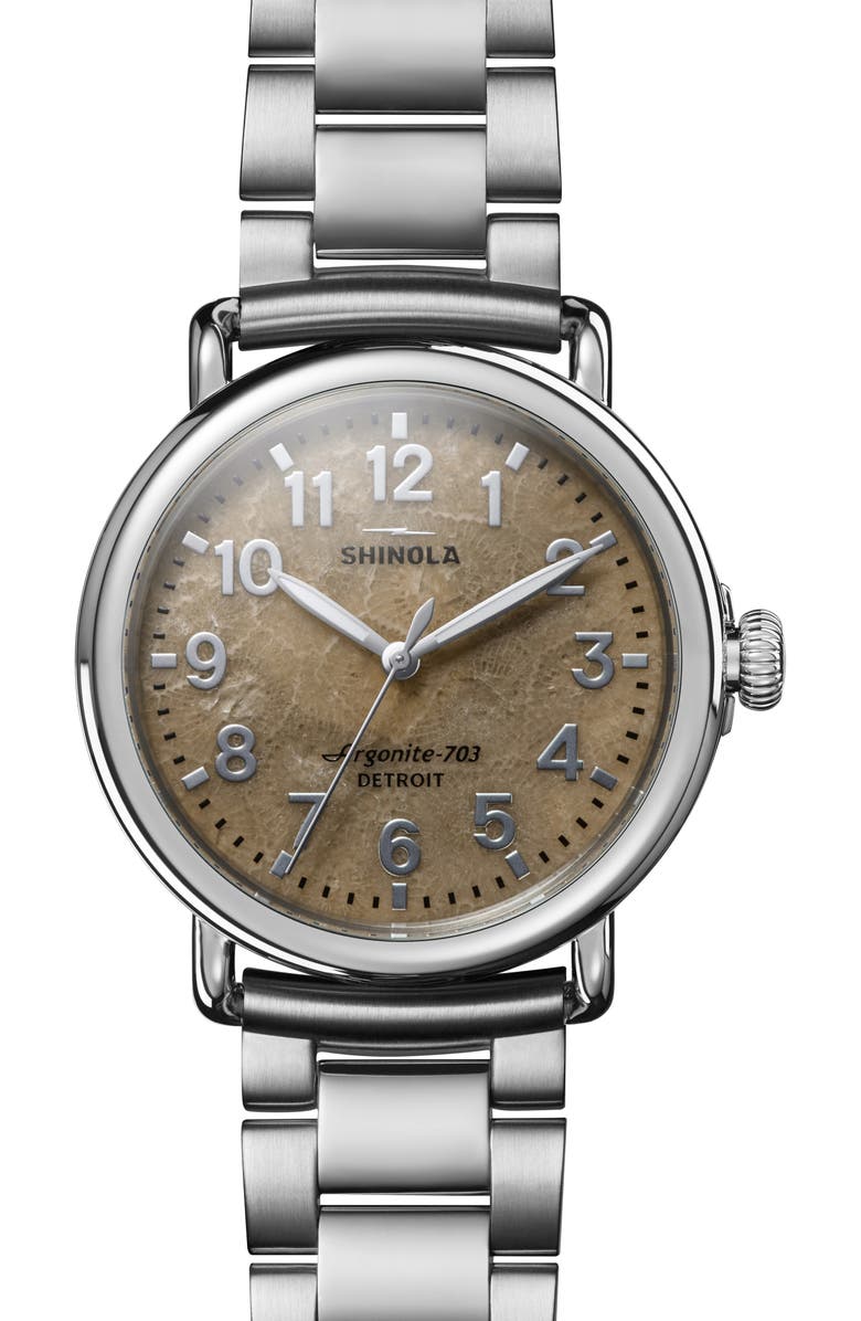 Shinola Runwell Petoskey Bracelet Watch, 41mm, Main, color,