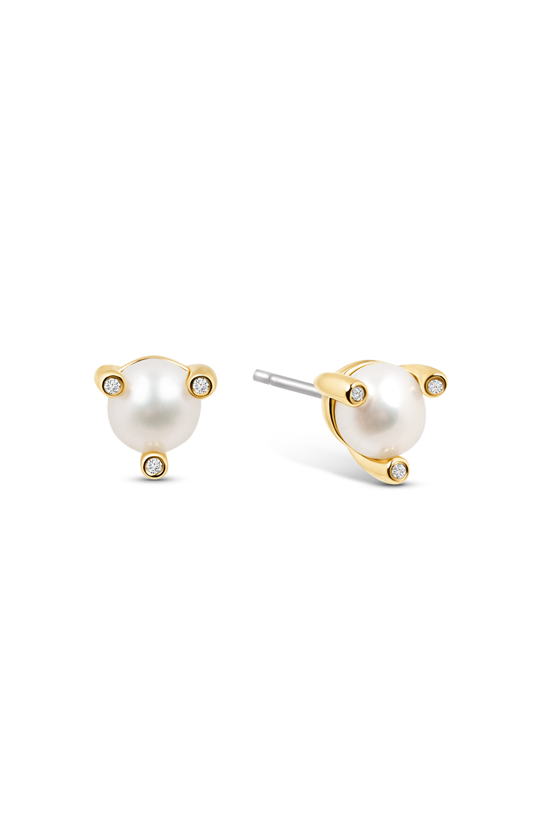 Electric Picks xSarah & Hollie Pearl Studs, Main, color, Gold