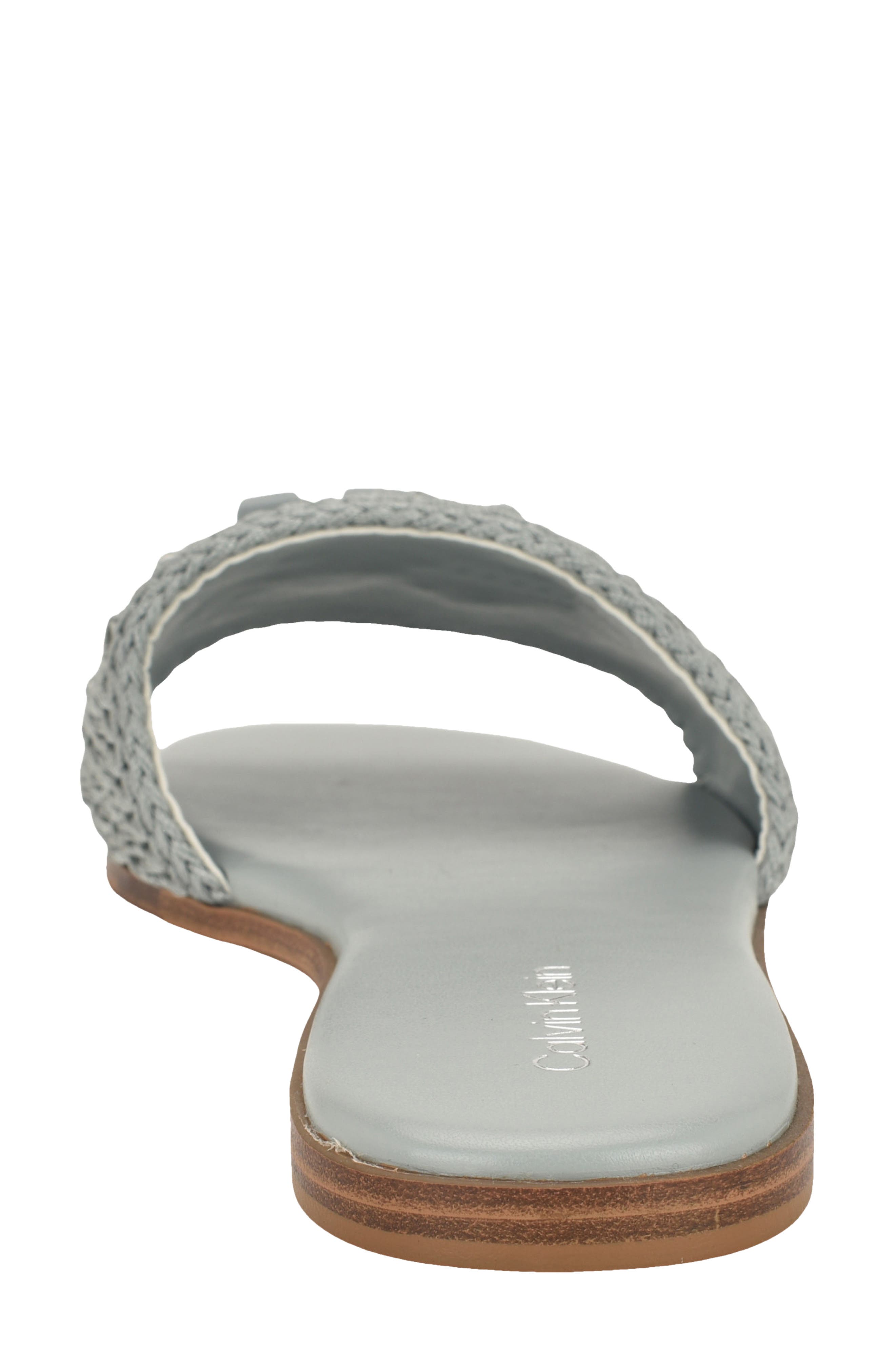 Calvin Klein Kamine Slide Sandal, Alternate, color, Light Blue Woven