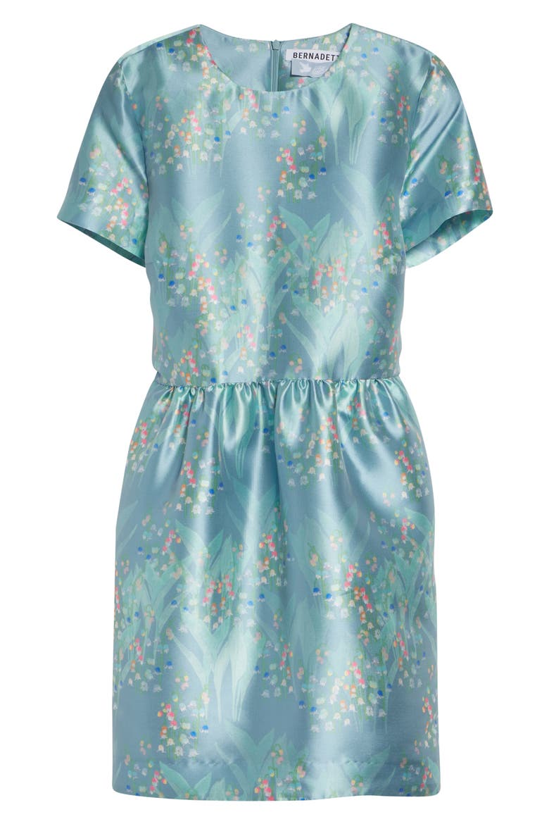 Lexi Print Satin Dress, Alternate, color, LILY OF THE VALLEY MULTICOLOR