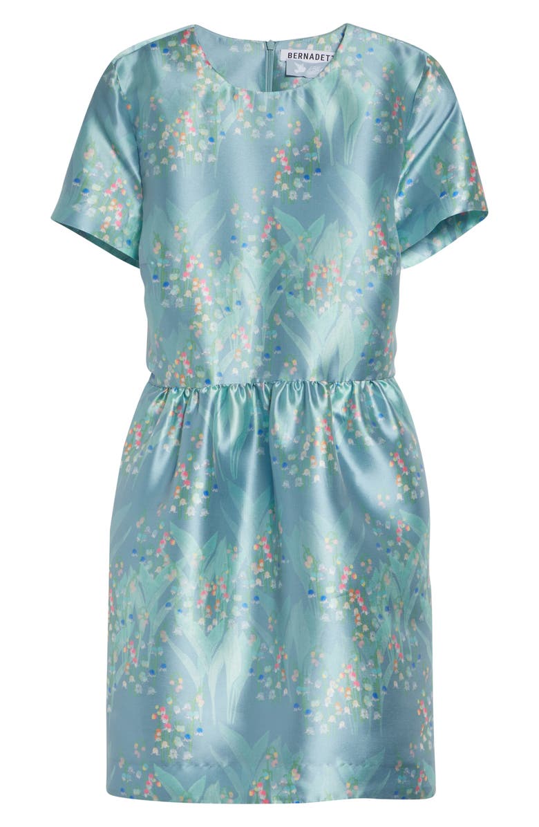 BERNADETTE Lexi Print Satin Dress, Alternate, color, Lily Of The Valley Multicolor