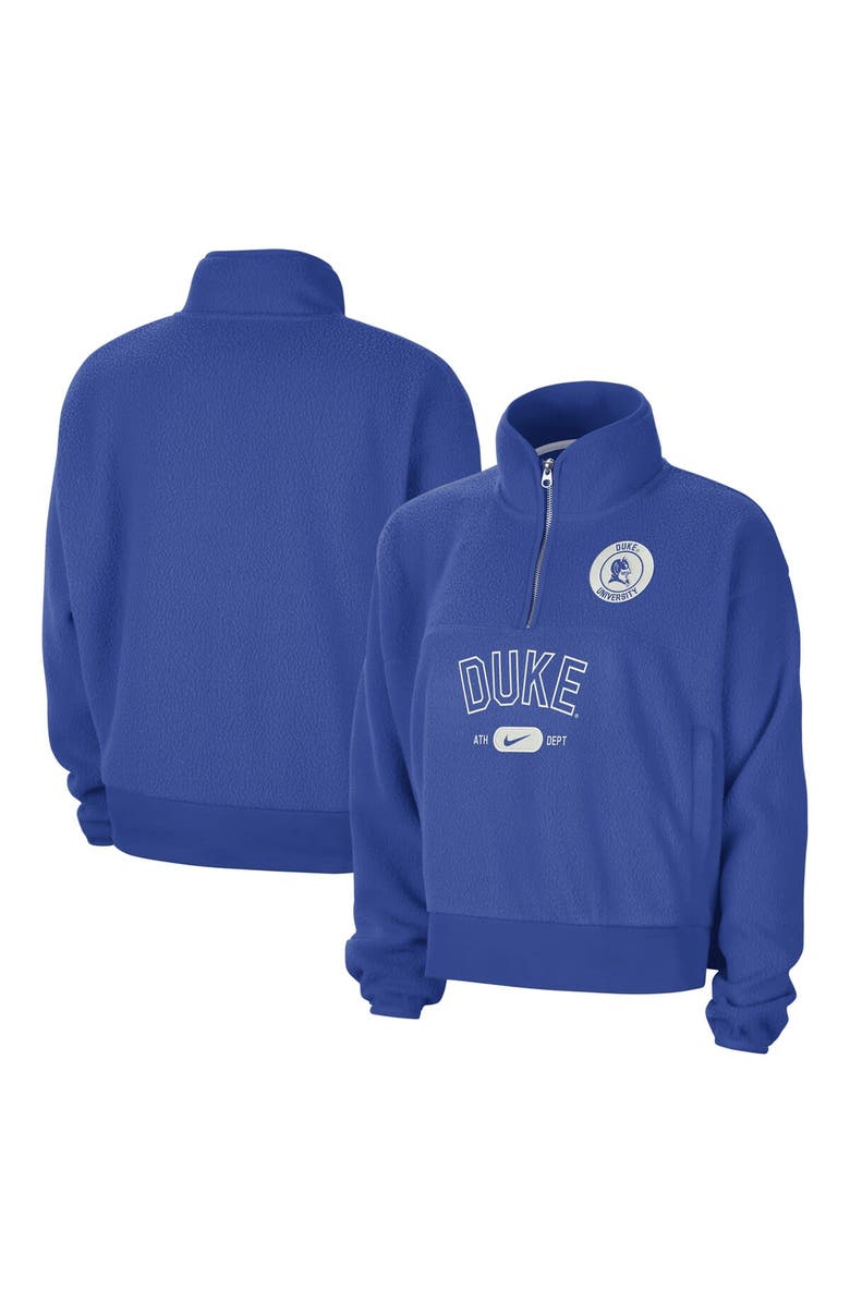 Nike Women's Nike Royal Duke Blue Devils Fly Fleece Quarter-Zip Jacket, Main, color,