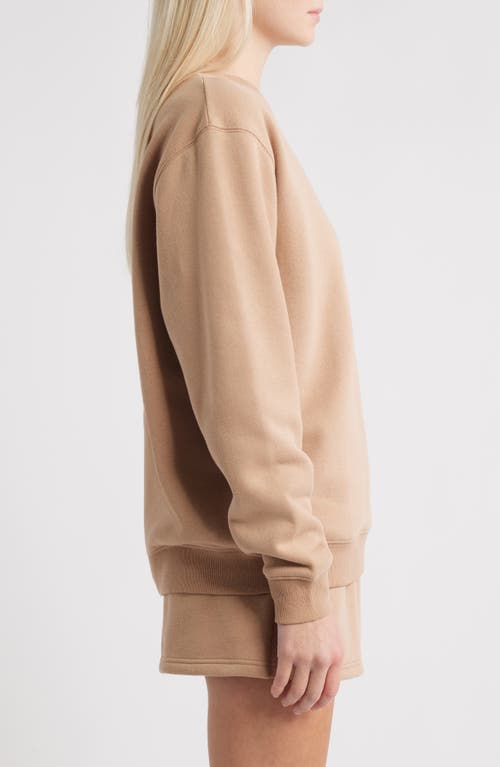 Vinyl Icons Teddy Bear & Strawberry Crewneck Sweatshirt In Brown