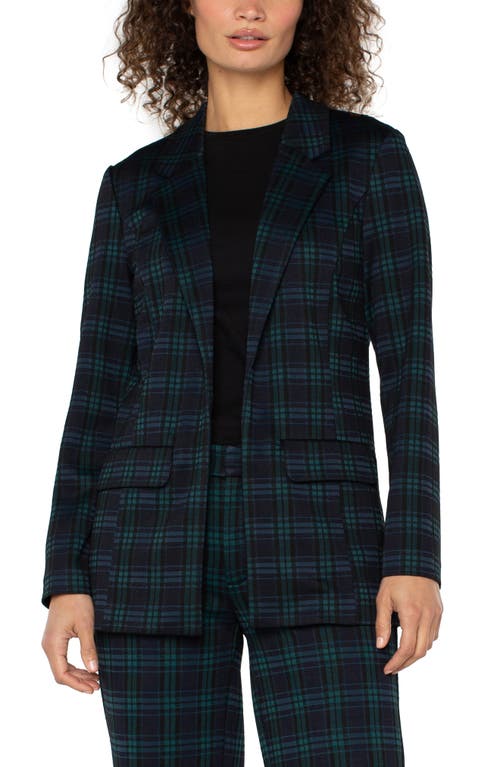 Liverpool Los Angeles Open Front Plaid Blazer In Multi