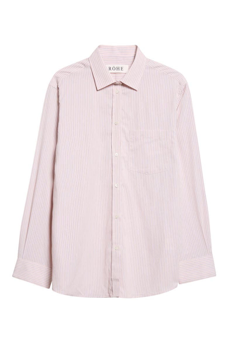 Classic Fit Stripe Button-Up Shirt, Main, color, ROSE STRIPE