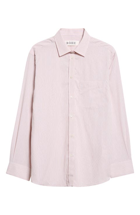 Classic Fit Stripe Button-Up Shirt