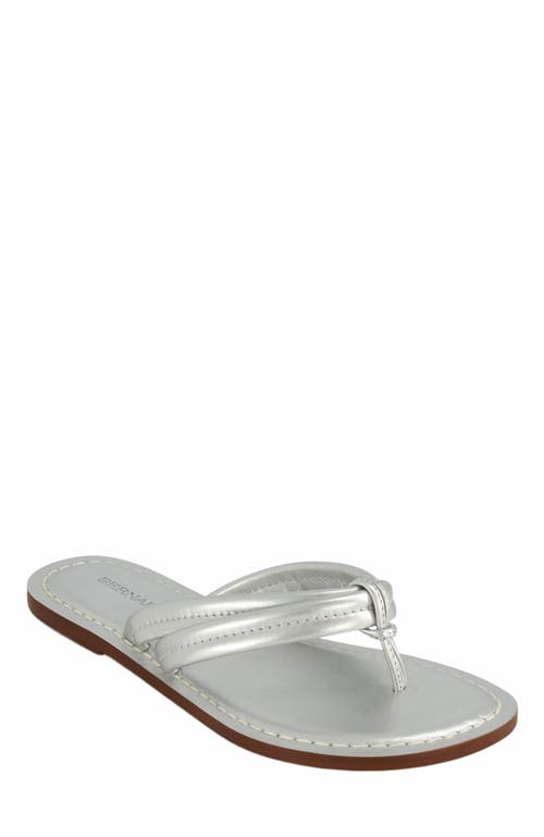 Bernardo Footwear Miami Thong Sandal In Silver