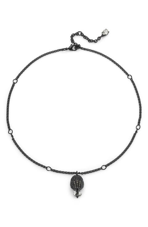 Crystal Eagle Head Pendant Necklace