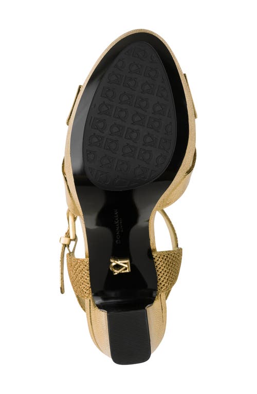 Donna Karan New York Stefania Ankle Strap Platform Sandal In Gold