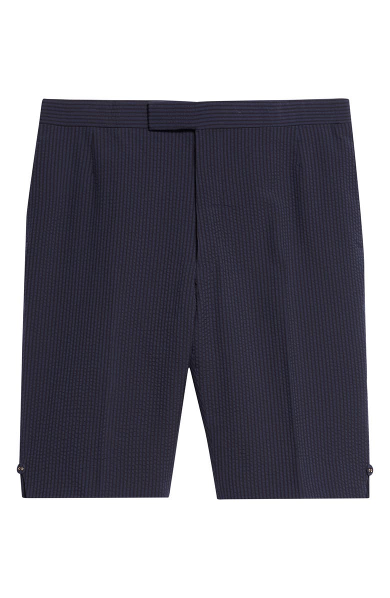 Thom Browne Fit 1 Wool Backstrap Shorts, Main, color, Navy