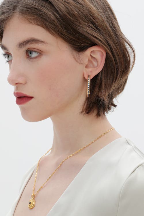 Classicharms Stella Molten Color Cubic Zirconia Hoop Earrings In Gold