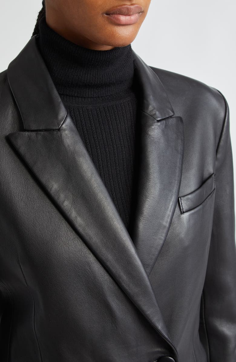 A.L.C. Declan Double Breasted Leather Jacket, Alternate, color,