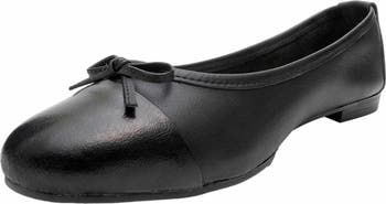 Rayne Cap Toe Leather Ballet Flats
