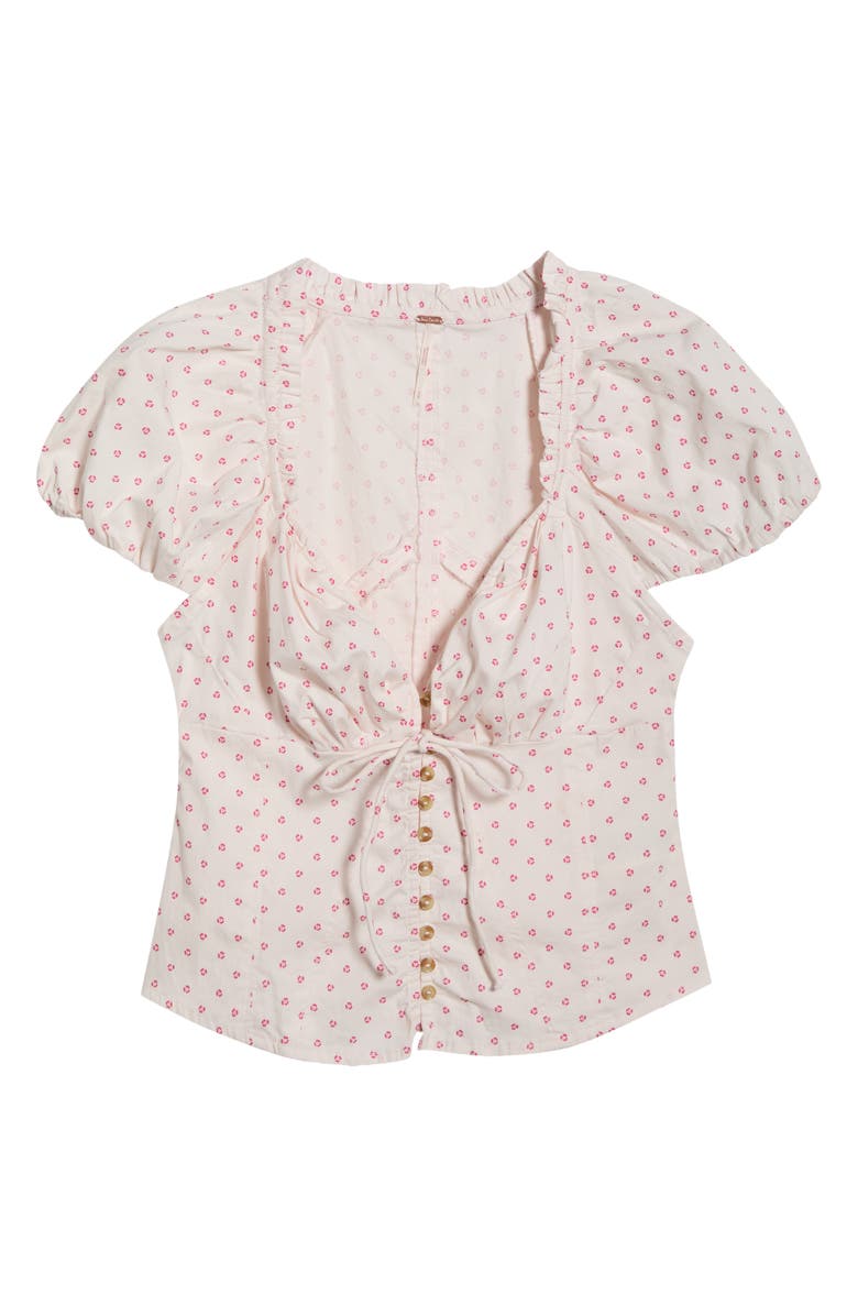 Free People Summer Floral Print Shirt, Alternate, color, Ivory Combo