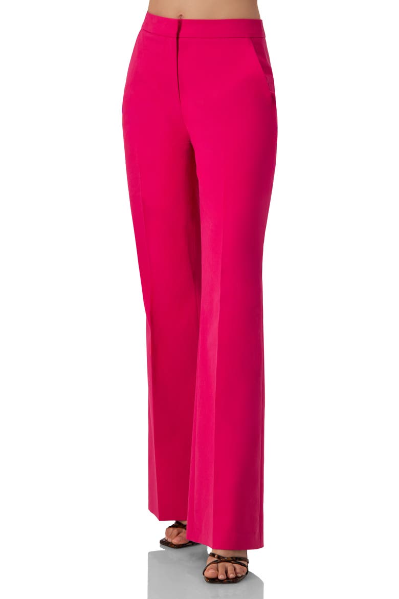 Flared Semi-Bell Bottom Pants, Alternate, color, Fuchsia