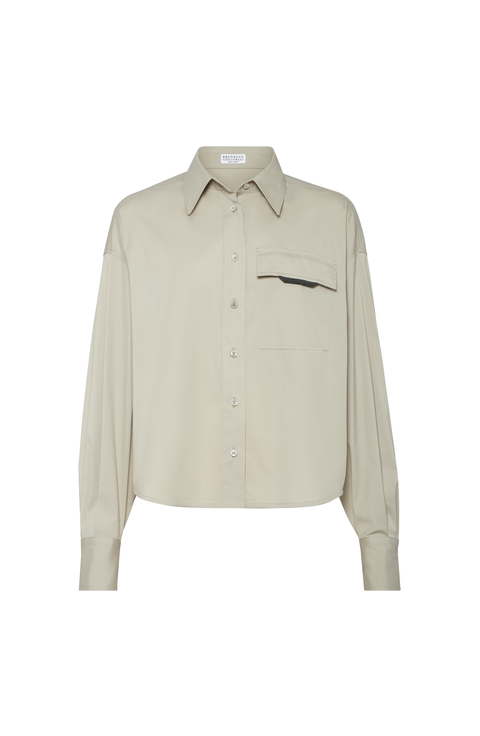 Stretch poplin shirt