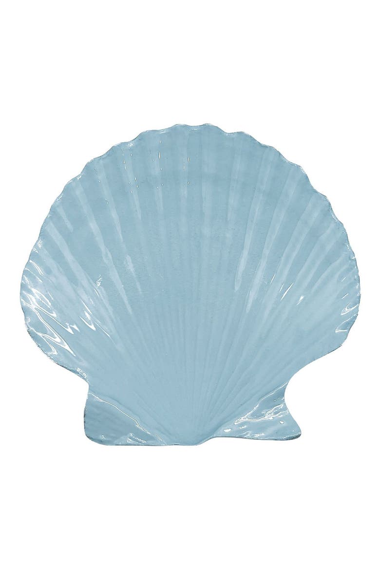 Dusty Blue Scallop Trinket Dish, Main, color, BLUE